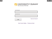 Tablet Screenshot of blackboard.albany.edu